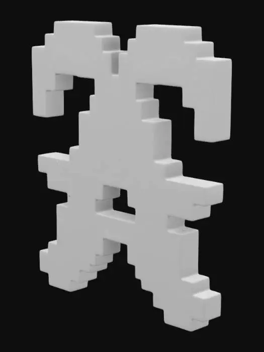 3D model for Pixel Flower