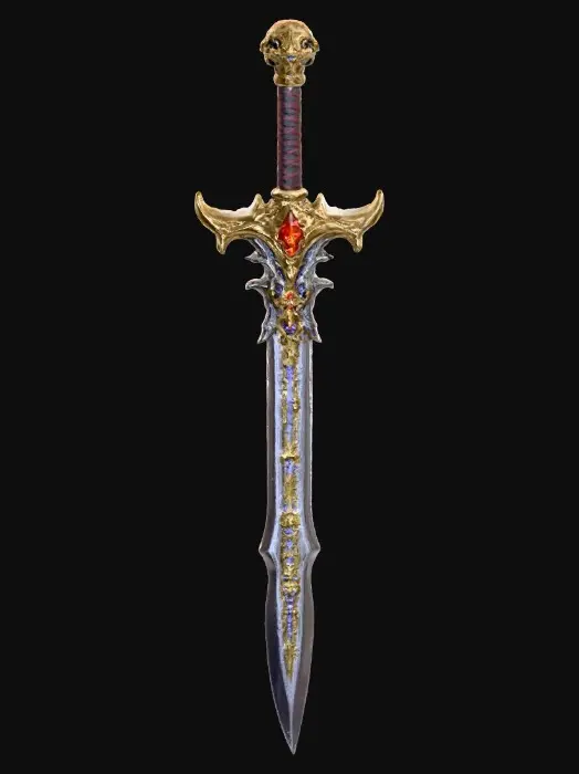 3D model for Fancy fantasy sword, 2 handed,