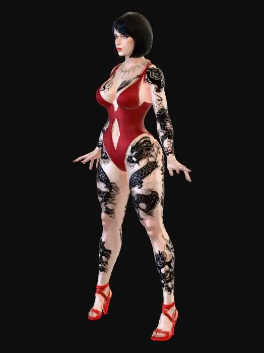 3D model for Fierce Warrior in the Cityscape