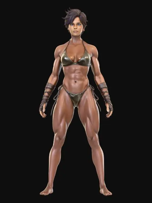 3D model for Warrior Pose