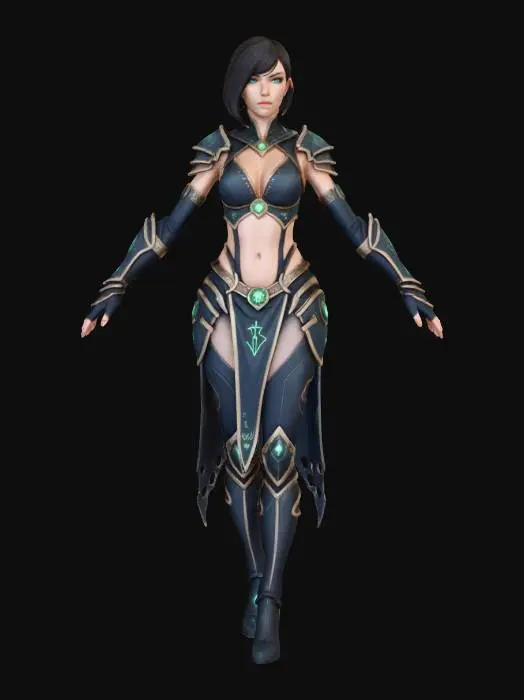 3D model for Enchantress of the Emerald Realm