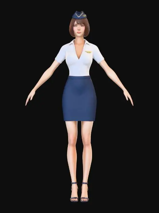 3D model for Flight Attendant Chic