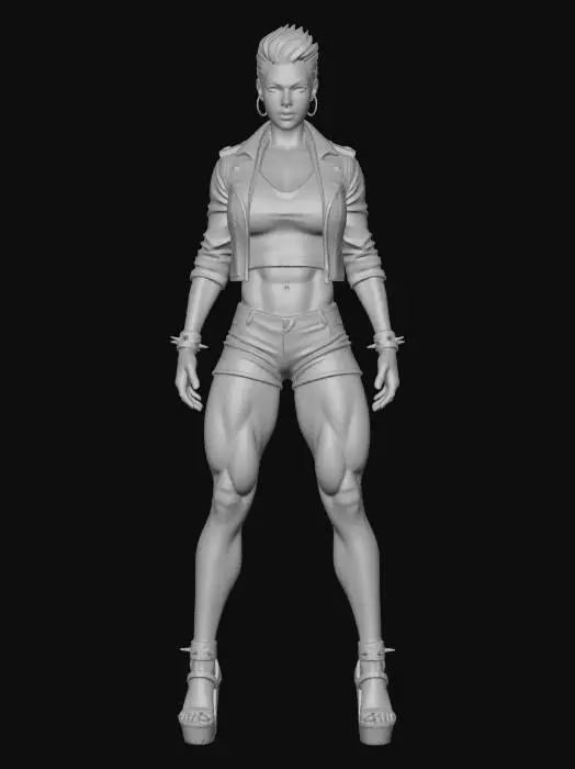 3D model for Neon Alley Warrior