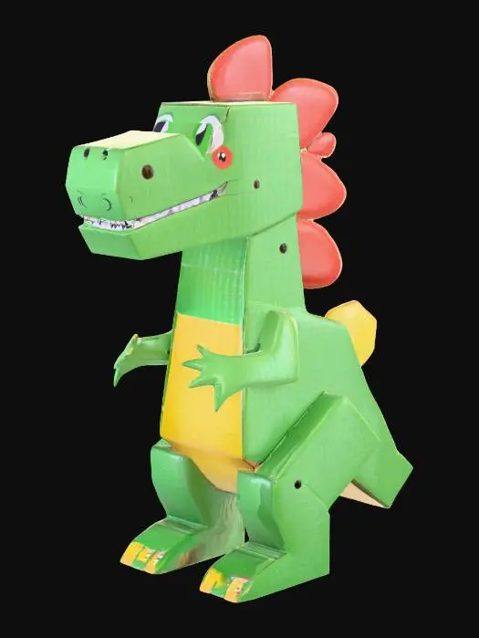 3D model for cardboard box dinosaur
