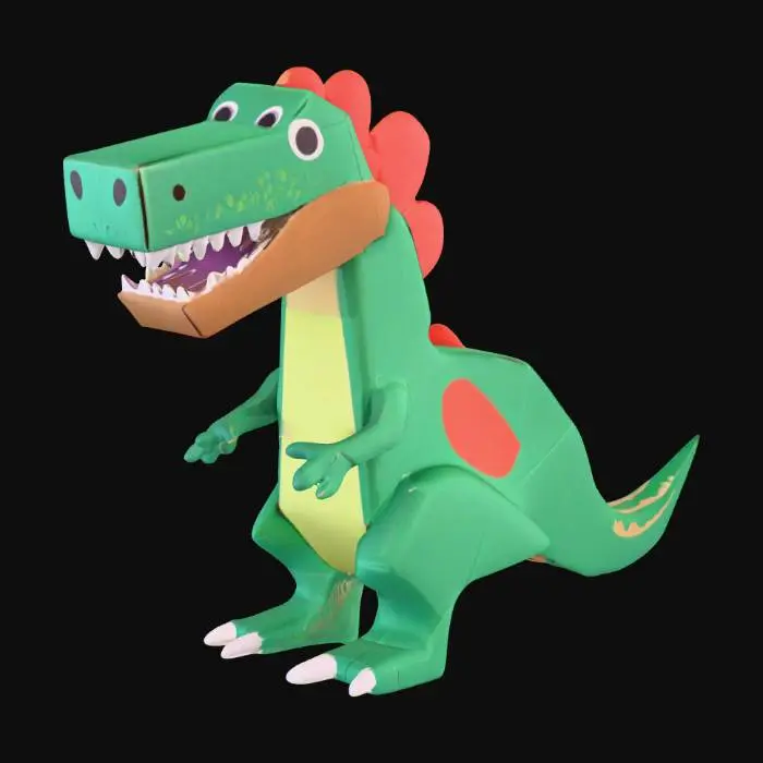 3D model for cardboard box dinosaur