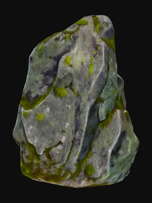 3D model for A stone by the stream, but not smooth.