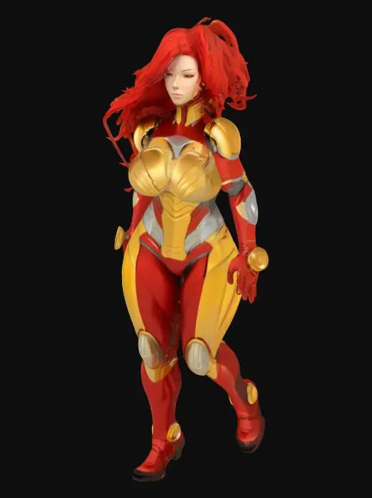 3D model for IronWoman, #SketchTo3D#