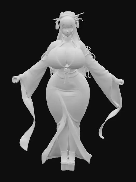 3D model for  alluring Geisha