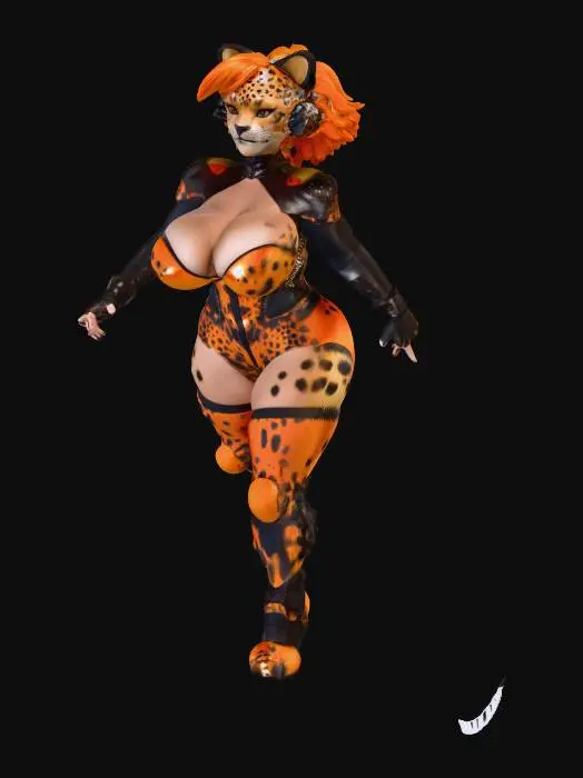 3D model for Cyber Cheetah Guardian