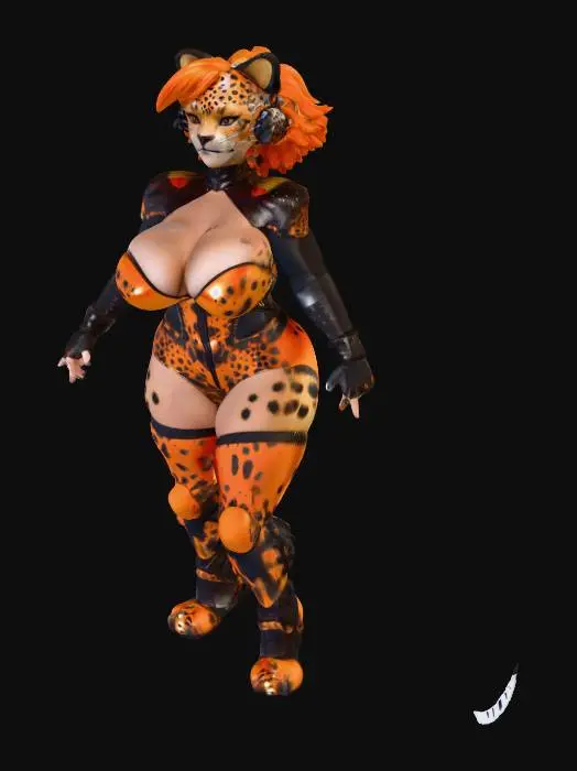 3D model for Cyber Cheetah Guardian
