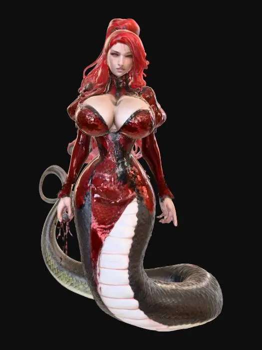 3D model for Serpent Enchantress, #PBR#