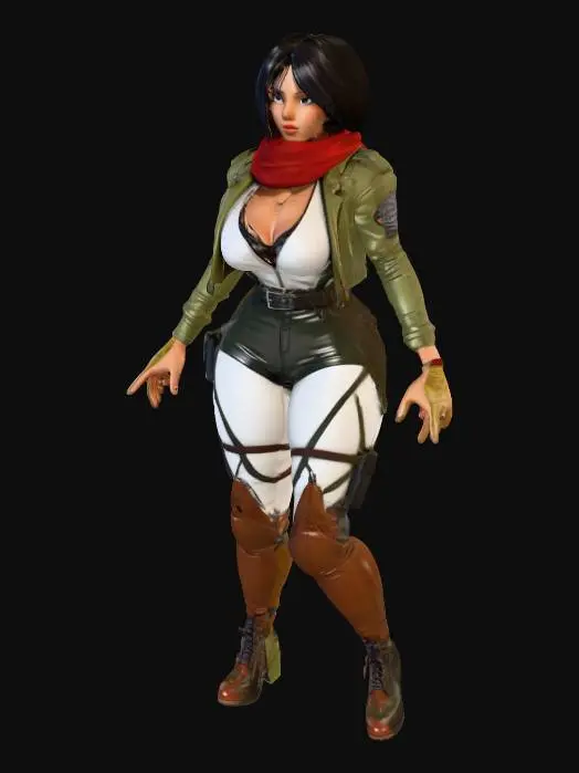 3D model for Mikasa Ackerman