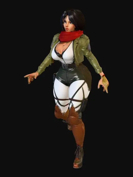 3D model for Mikasa Ackerman