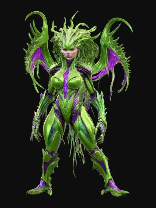 3D model for Sarah Kerrigan from StarCraft, #villain#