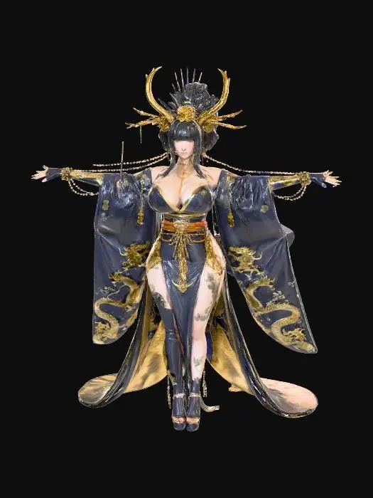 3D model for Oni Geisha , #villain#