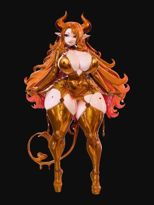 3D model for #Thanksgiving#, Caramel Latex Succubus