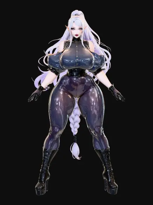 3D model for Enchanted Gothic Elf Elegance