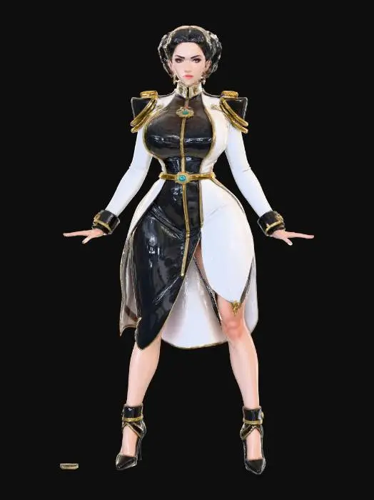 3D model for Military Commander in Latex Style