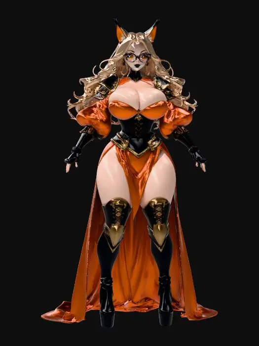 3D model for Steampunk Fox Enchantress