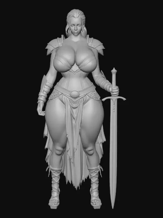 3D model for Female Warrior Majesty