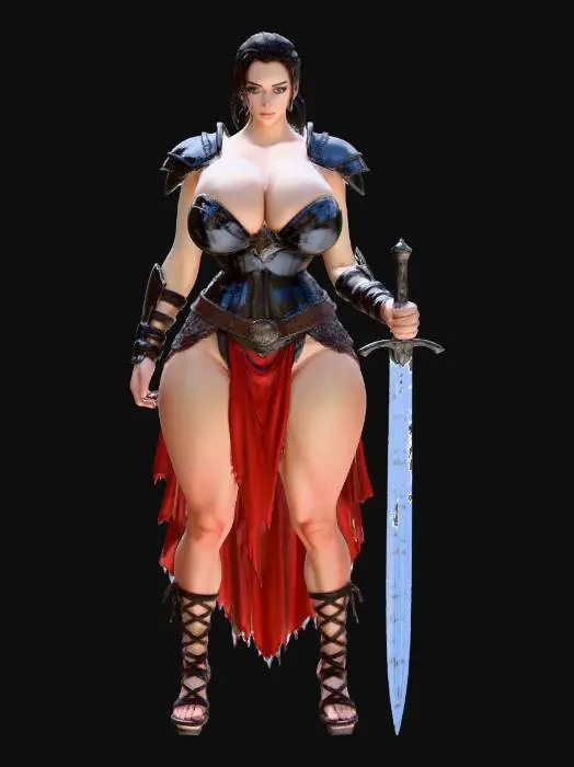 3D model for Female Warrior Majesty