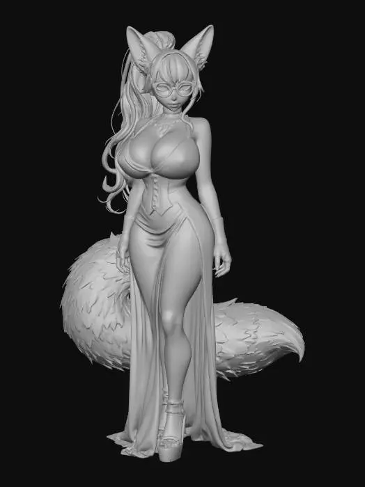 3D model for Emerald Fox Enchantress