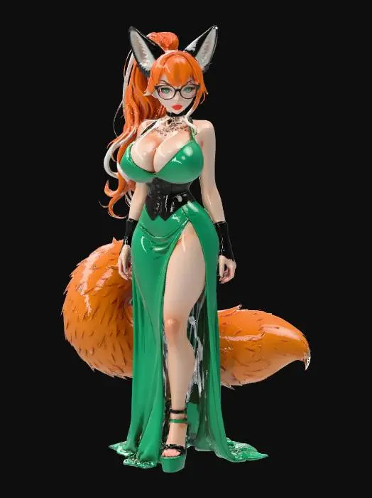 3D model for Emerald Fox Enchantress