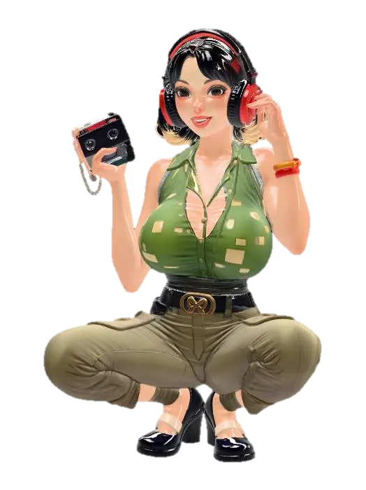 Battlefield DJ 3D model, vytvořený pomocí AI