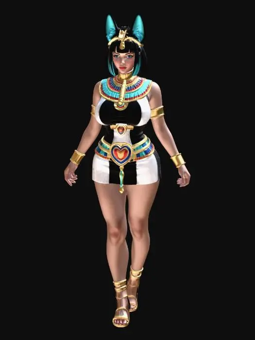 3D model for Egyptian Neon Empress