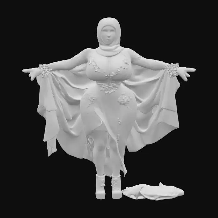 3D model for Audrey Hepburn in Black and White, #PBR#
