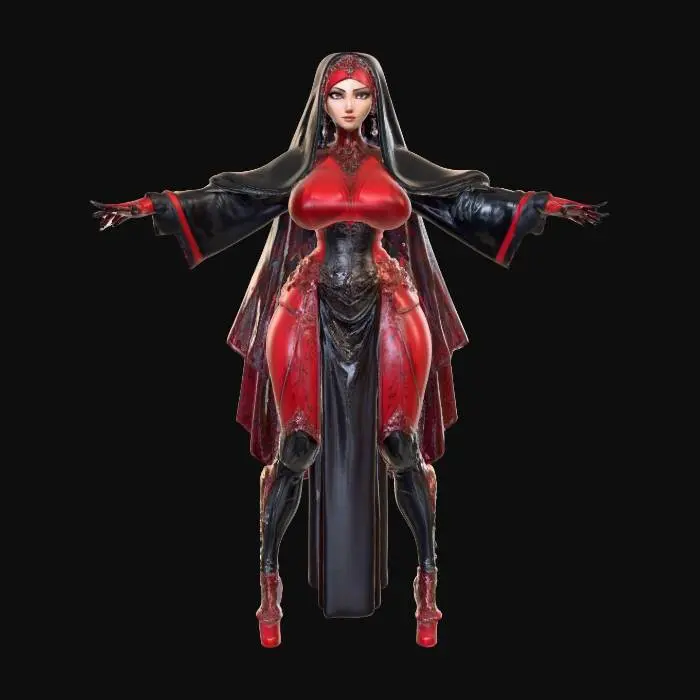3D model for Crimson Assassin, #PBR#