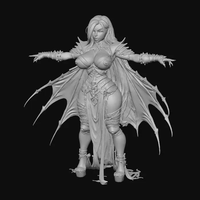 3D model for Gothic Winged Warrior, #villain#