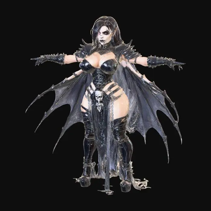 3D model for Gothic Winged Warrior, #villain#