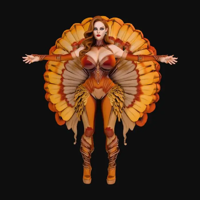 3D model for Autumn Latex Elegance, #Thanksgiving#