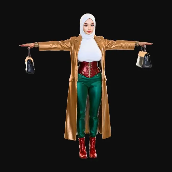 3D model for Hijab Elegance in Motion, #Christmas2025#