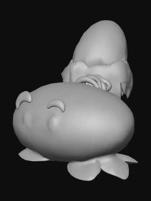 3D model for frozen watermelon pult creature