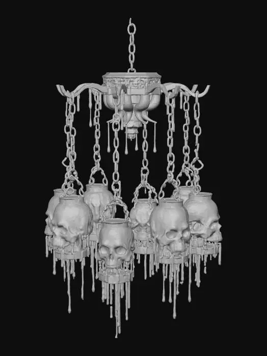 3D model for Macabre Elegance Chandelier , #Halloween2025#
