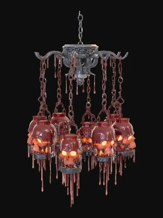 3D model for Macabre Elegance Chandelier , #Halloween2025#