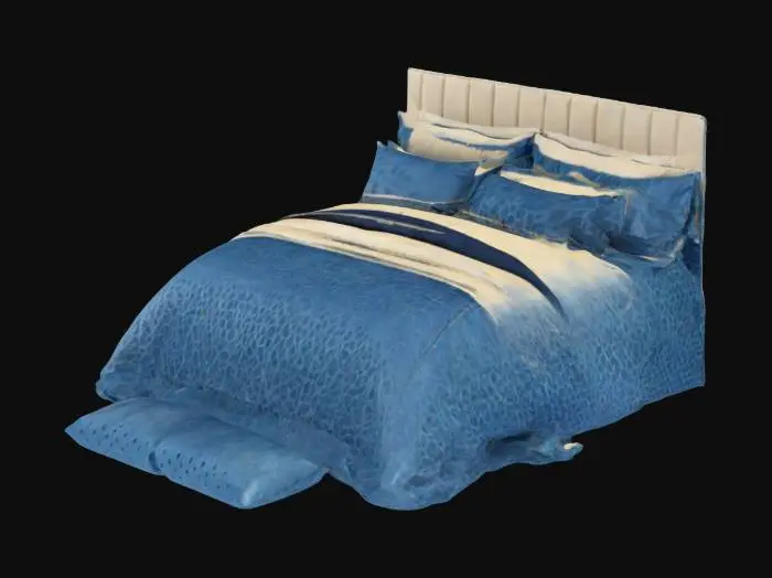 3D model for Blue Geometric Bedding Set