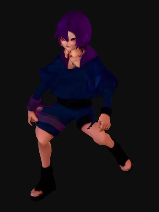 3D model for 애니메이션 체인소맨에 나오는 레제캐릭터를 만들어주세요