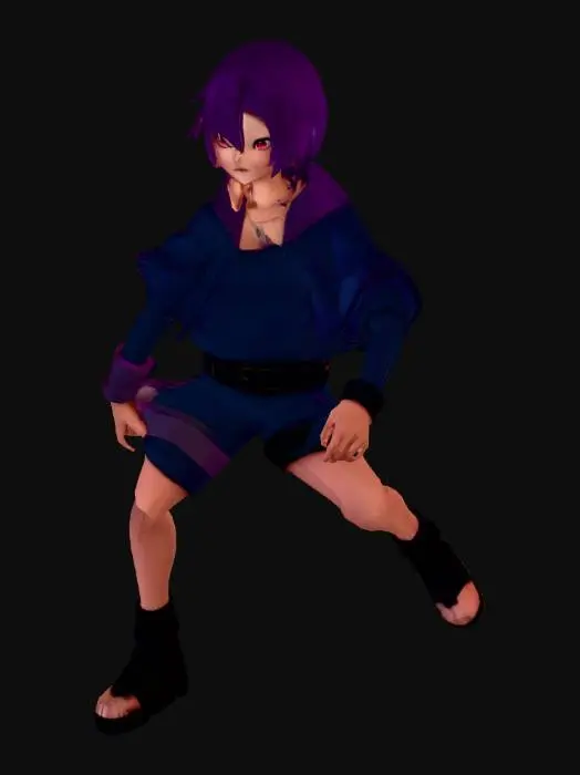 3D model for 애니메이션 체인소맨에 나오는 레제캐릭터를 만들어주세요