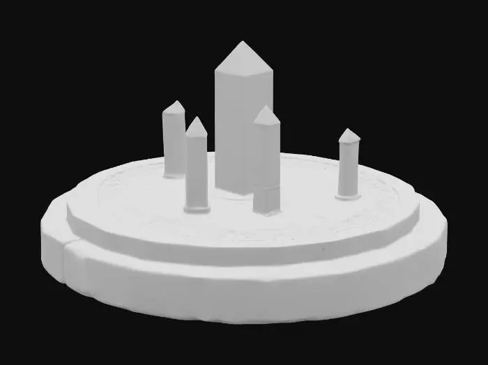 3D model for An altar used to enchant items using advance runes and sigils. Create with sigils etched into altar