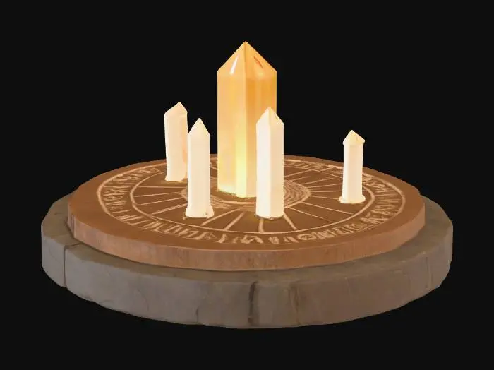 3D model for An altar used to enchant items using advance runes and sigils. Create with sigils etched into altar