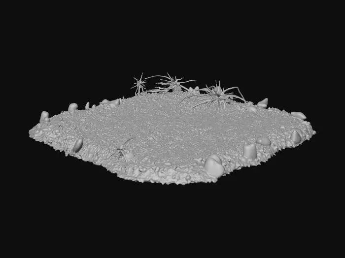 3D model for Make a small plot of dirt to be used in a game to signal where you can plant a seed.