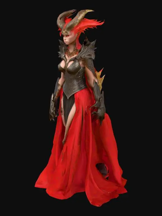 3D model for Create a humanoid creature that embodies the Sin Lust