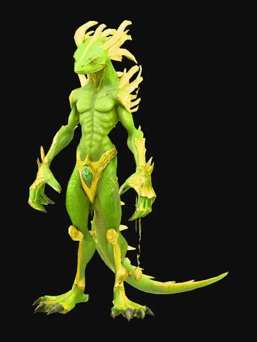 3D model for Create a humanoid creature that embodies the Sin Greed