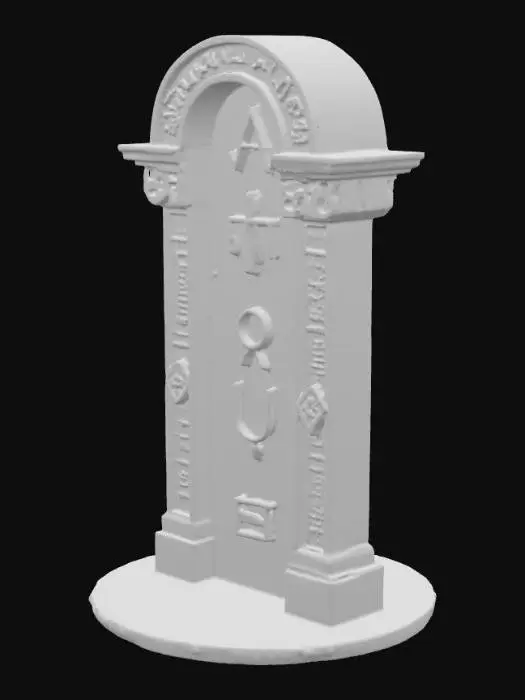 3D model for An altar used to enchant items using advance runes and sigils as well as blood magic. Create with sigils etche into altar