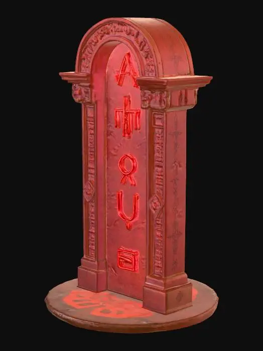 3D model for An altar used to enchant items using advance runes and sigils as well as blood magic. Create with sigils etche into altar