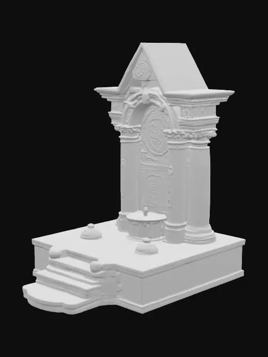 3D model for An altar used to enchant items using advance runes and sigils. Create with sigils etched into altar