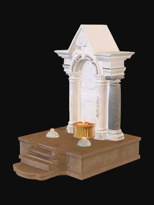 3D model for An altar used to enchant items using advance runes and sigils. Create with sigils etched into altar